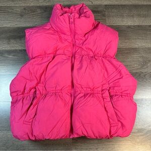 Love Tree Bright Pink woman’s small  Puffer Vest